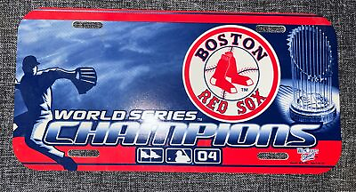 #ad 2004 RED SOX World Series CHAMPIONS Official WinCraft MLB quot;Vanityquot; License Plate $4.99