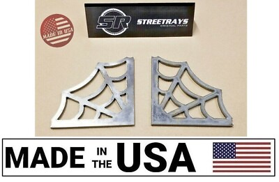 #ad SR Spider Web Steel Gusset 3 16quot; Mild Steel Weld 4quot; x 4quot; Legs Rat Rod Cage x2 $15.66