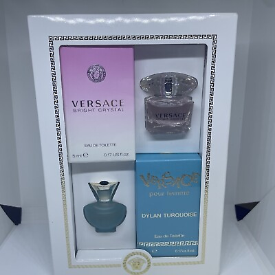 #ad Versace MINI 2pc Gift Set Bright CrystalDylan Turquoise EDT Perfume for Women $29.99