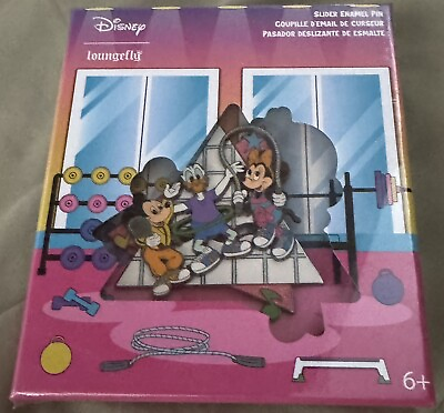 #ad Disney Loungefly Slider Pin Mousercise Limited Edition 1000 Mickey Minnie Donald $24.99