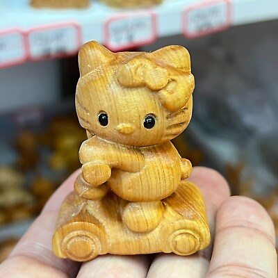 #ad 2quot; Natural Thuja wood Hand Carved Cartoon Children#x27;s gift Crystal Healing1pc $11.99