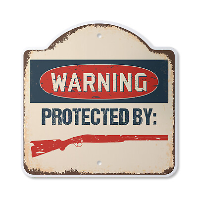 #ad Protected By Plastic Sign Novelty Gift Funny Joke Gag Road Garage $17.99