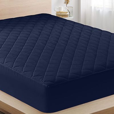 #ad Quilted Mattress Pad Matress Protector Microfiber Bed Cover Fitted Deep Pocket $89.08