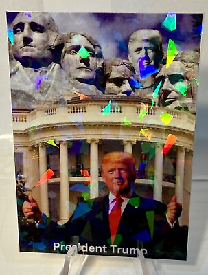 #ad Donald Trump Election Year 2024 Cracked Ice Refractor Card $4.45