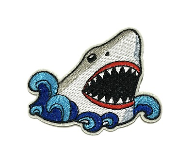 #ad Great White Shark Animal Sea Life Patch Embroidered Iron On Applique Souvenir $4.95
