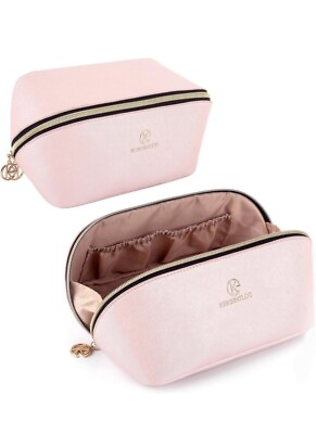 #ad Cosmetic Bags Portable Makeup Bag Storage Makeup Bag for Woman Light pink $10.99
