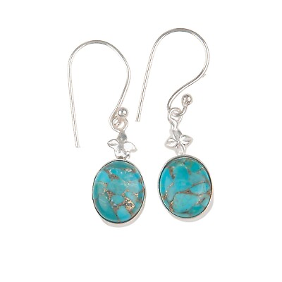 #ad Blue Copper Turquoise 925 Silver Jewelry Drop Dangle Earrings For Gift 1.3quot; $14.99