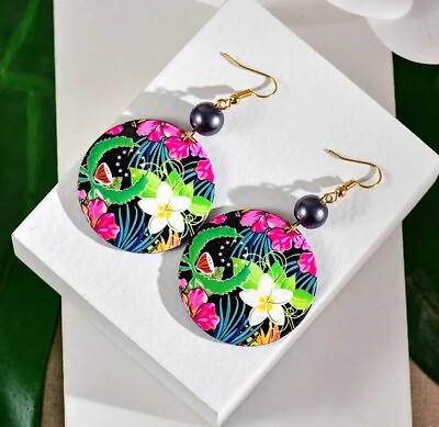 #ad Hawaiian Plumeria Flower Earings Accessories Jewelry for Women New $9.99