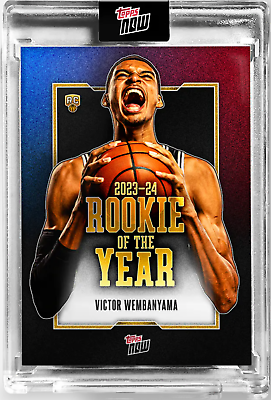 #ad 2023 24 Topps Now Rookie of the Year #VW 6 Victor Wembanyama RC SEALED PRESALE $11.79