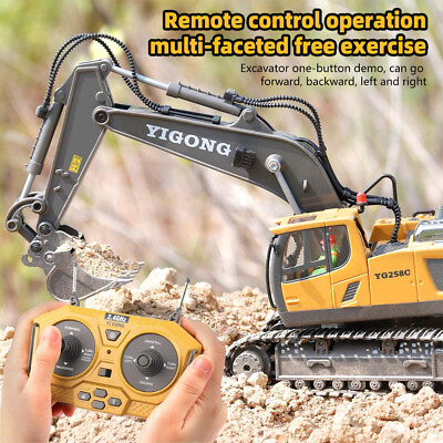 #ad 1:20 RC Excavator Bulldozer Construction Toys Remote Control Crawler with Light $34.99