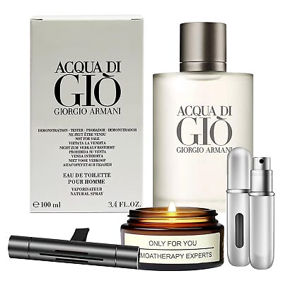 #ad Acqua Di Gio Cologne for Men 3.4 oz.EDT TESTER Spray Gift Set Pack With Lav... $96.78