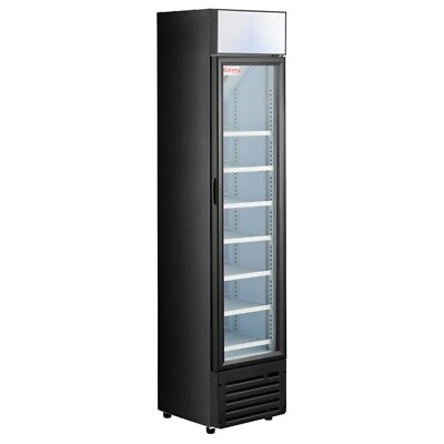 #ad Galaxy 16 1 2quot; Black Swing Glass Door Merchandiser Refrigerator. $449.00