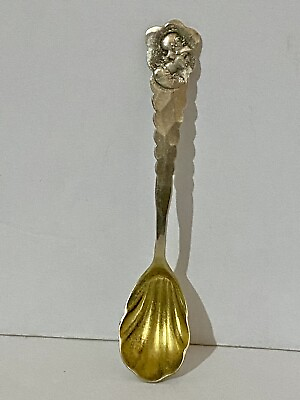 #ad Etruscan Medallion by Shiebler Hammered Sterling Demitasse Spoon GW Lady 4.25” $289.00