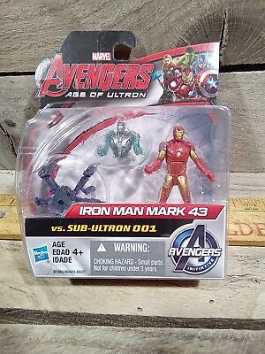 #ad Iron Man Mark 43 vs. Sub Ultron 001 Marvel Avengers Action 2.5quot; Figure Pack $21.99