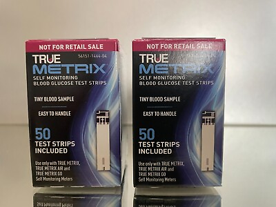 #ad True Metrix Blood Glucose Test Strips 100 CT 2 BOXES EXP 07 2025. FREE SHIP $20.85