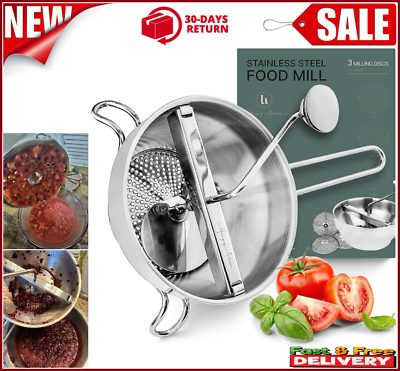 #ad Manual Food Mill With 3 Discs Rotary Grinding Food Mills For Tomato Sauce Potato $55.09