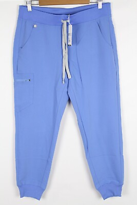 #ad Figs Women#x27;s Zamora 2.0 Petite Jogger Scrub Bottom Pants Petite Small Blue CBU $35.99
