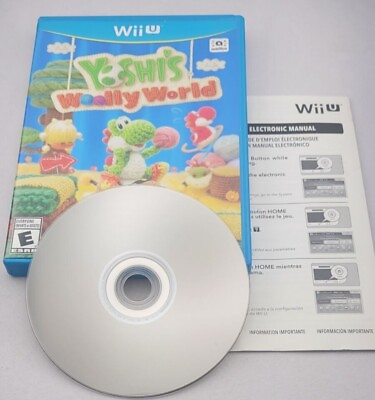 #ad Yoshi#x27;s Woolly World Nintendo Wii U 2015 With Case amp; Electronic Manual $22.95