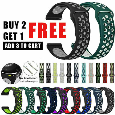 #ad Silicone Sport Strap For Samsung Galaxy Watch Active2 40mm 44mm Wrist Band $6.99