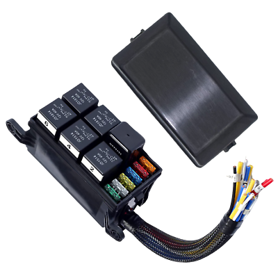 #ad 12V 6 Way Fuse amp; Relay Box w Pre Wires Universal For Car Trucks Boat US $27.53
