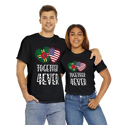 #ad Dominica USA Gift Flag Heart Dominican American 4ever T Shirt Unisex Tee Shirt $22.99