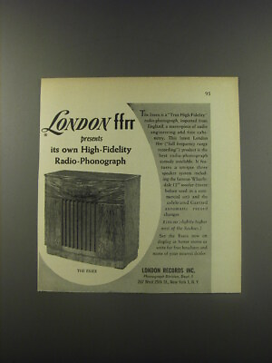 #ad 1956 London Records Essex Radio Phonograph Advertisement $19.99