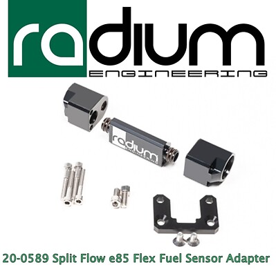 #ad Radium 20 0589 Split Flow e85 Flex Fuel Sensor Adapter Sensor Not Included $94.95