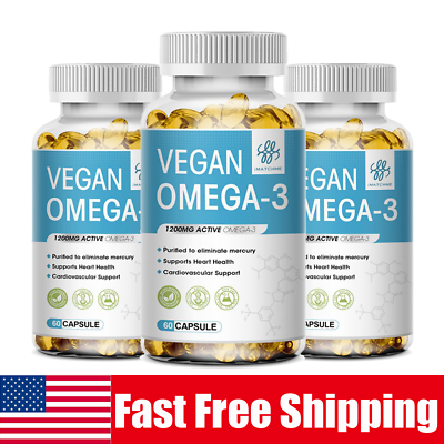 #ad 1 3x Omega3 Oil Capsules 3x Strength 1200mg EPA amp; DHA Vegan Pills Joint Support $28.99