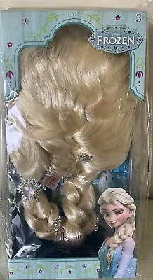 #ad FROZEN ELSA Girls Blonde Costume Pretend Dress Up Long Braid WIG DISNEY STORE 3 $44.88