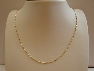 #ad 18K YELLOW GOLD OVER 925 STERLING SILVER LADIES DESIGNER TWO TONE CHAIN 18#x27;#x27; $22.58