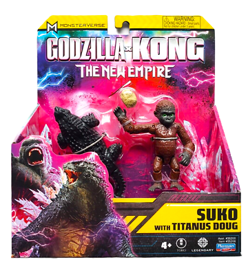 #ad Godzilla X Kong New Empire Suko With Titanus Doug 4quot; Figure Playmates 2024 NEW $26.95