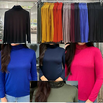 #ad Wholesale Job Lot Ladies Long Sleeves Rosy Ruffle Neck 6 Pieces Mix Colours GBP 22.49