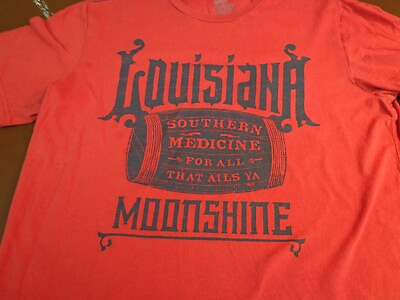 #ad LOUISIANA MOONSHINE Southern Medicine For All That Ales Ya Gap T Shirt XS R5 $9.99