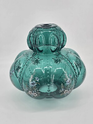 #ad Carl Falkenstein Hollywood Regency MCM Melon Bubble Green Glass Lamp Swag SHADE $62.99