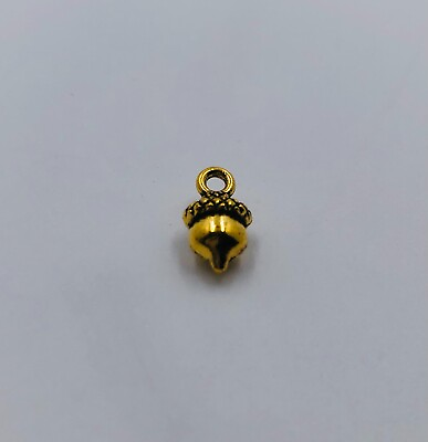 #ad 10 Gold Tone Acorn Tower Charms Crafting Craft Metal Pendant Tone 0.5quot; Inch $3.95
