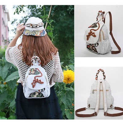 #ad National Style Handmade Women#x27;s Backpacks Flower Chinese Personalized Bags $36.99