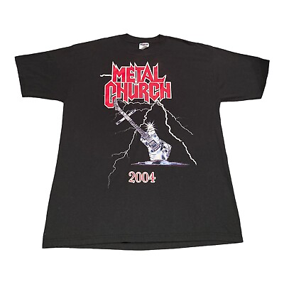 #ad Vintage Metal Church T Shirt Concert Tour Tee 2004 Rock Heavy Metal Black Sz XL $60.00