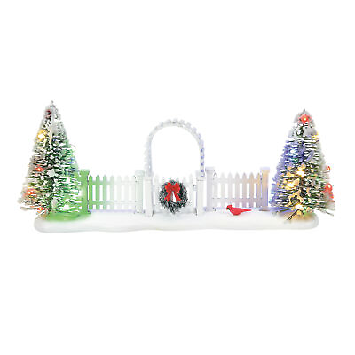 #ad Department 56 Village Accessories Cardinal Christmas Gate Lit Figurine 3.5 Inch $35.00