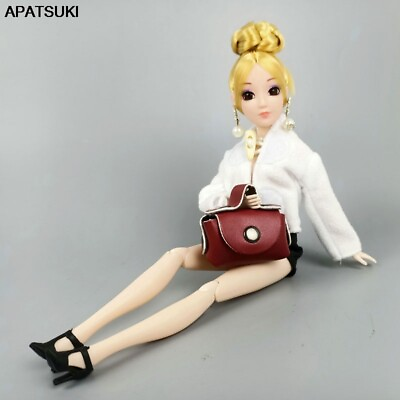 #ad Wine Fashion 1 6 Doll Accessories For 11.5quot; 1 6 Doll Handbag Leather Bag Purse $3.94