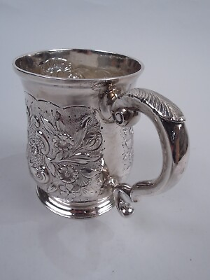#ad George II Mug Antique Georgian Christening Baby Cup English Sterling Silver 1735 $696.50