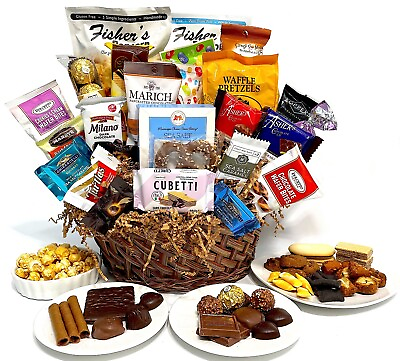 #ad #ad Premium Gourmet Gift Basket Hand Crafted with chocolate cookies and candy $49.99
