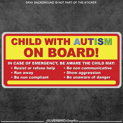 #ad Child with Autism on board sticker decal autistic awareness vehicle bumper car $3.49