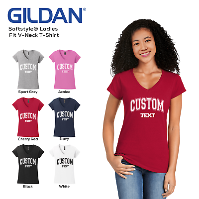 #ad Gildan Softstyle Ladies Fit V Neck T Shirt 64V00L $24.75