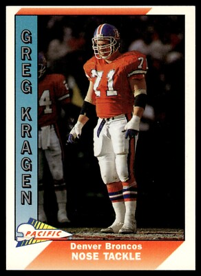#ad 1991 Pacific Greg Kragen Denver Broncos #120 20895 $1.49