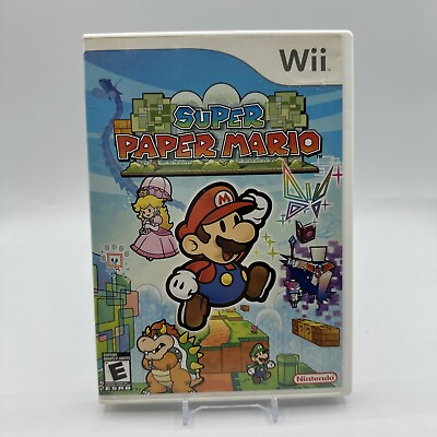 #ad Super Paper Mario Wii Nintendo Wii 2007 No Manual Tested $14.99