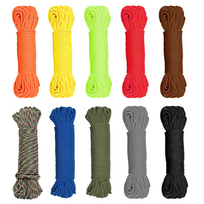 #ad #ad 50ft 1000ft Paracord Mil Type III 7 Strand Lanyard Parachute Cord Rope 550Lb $6.26