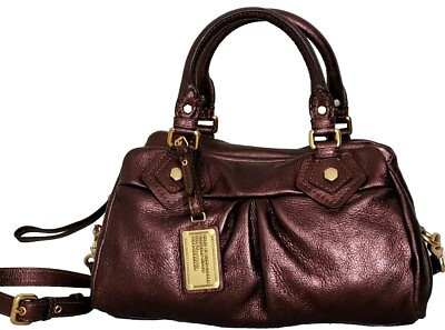 #ad 🌞MARC JACOBS CLASSIC BABY GROOVE METALLIC CHOCOLATE LEATHER SHOULDER BAG🌺NWT $349.99