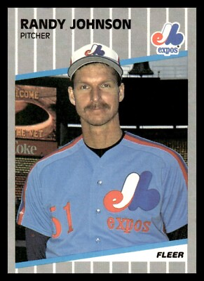 #ad #ad 1989 Fleer Randy Johnson Rc #381 Montreal Expos $1.59