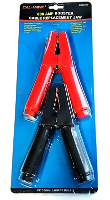 #ad 2PC CALHAWK RED BLACK BATTERY CHARGER JUMPER BOOSTER CABLE CLAMPS 800 AMP SET $17.99