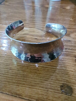 #ad Concave Hammered Sterling Silver $125.00